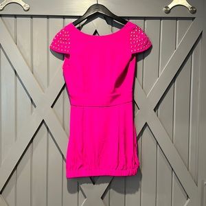 Hot pink silk mini dress by Naven